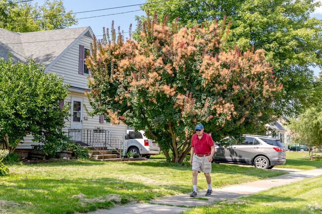 Sidewalks provide convenient walking paths for Millers Bay residents.