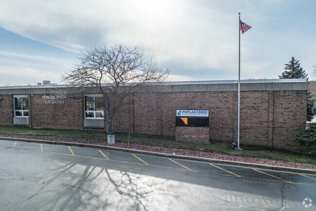 The entrance signage at Poplar Creek Elementary School.