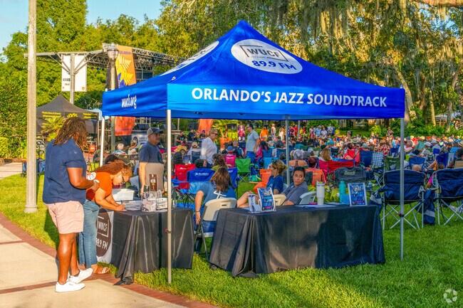Casselberry residents sign up for the Orlando Jazz Soundtrack at the Latin Jazz Festival.