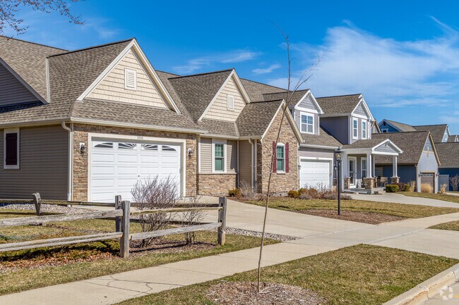 Saint Francis features beautiful rows of modern Craftsman-style homes.
