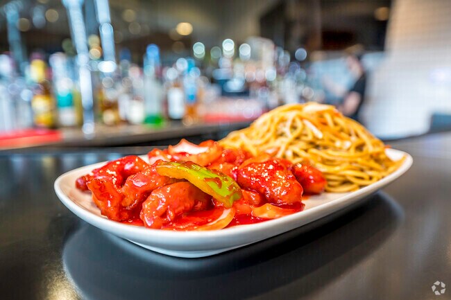 The Orange Chicken is the best at Mings Chinese Restaurant near Howe Edison.