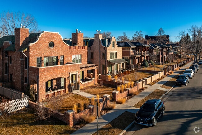 The iconic homes on South Franklin have magnificent views of Wash Park and the Rockies.