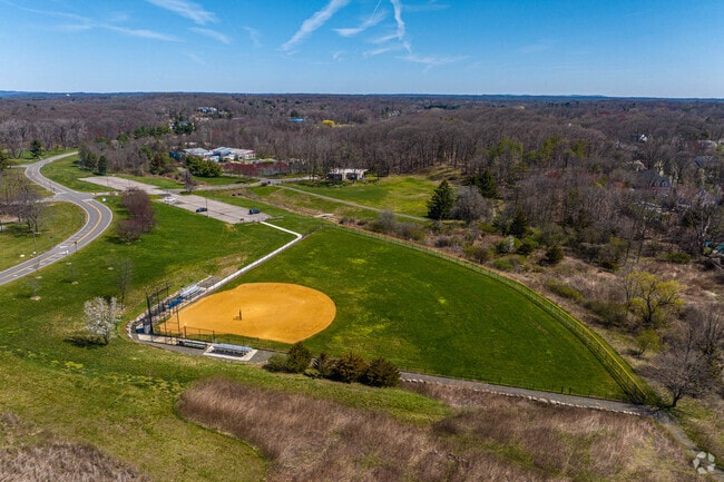 Practice your batting at the ball field at Parson's Pond Park.
