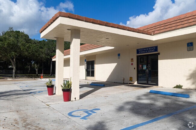The main entrance at West Palm Beach Jr Academy.