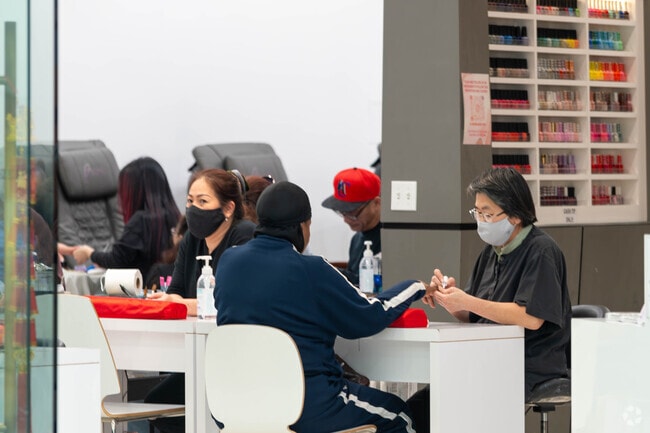 West Carson has many nail salons and healthcare services.