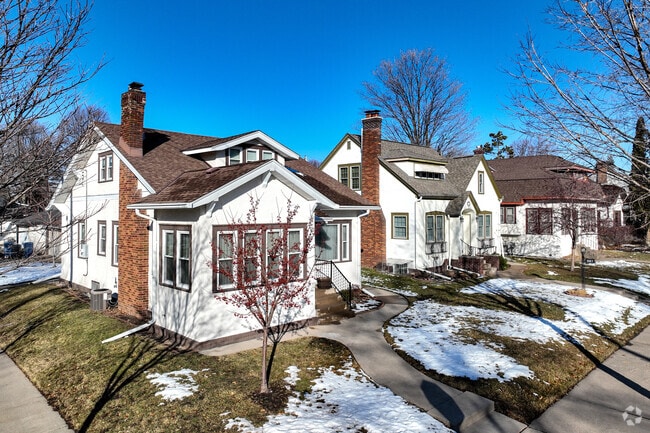 Typical Folwell homes have modest floorplans with smaller city lots.