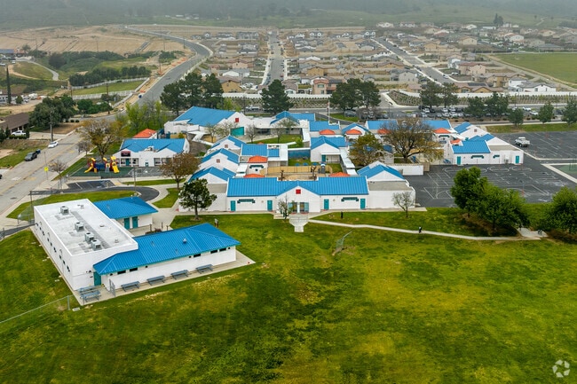 An overview of North Verdemont Elementary School's brightly colored campus.