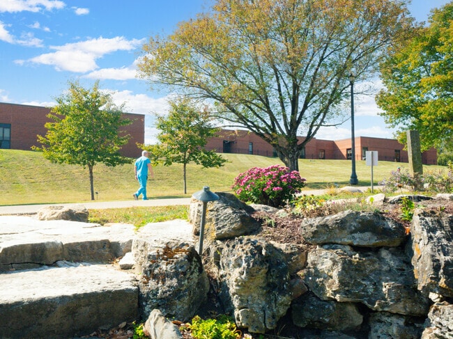 Take a walk through the Grotto Garden.