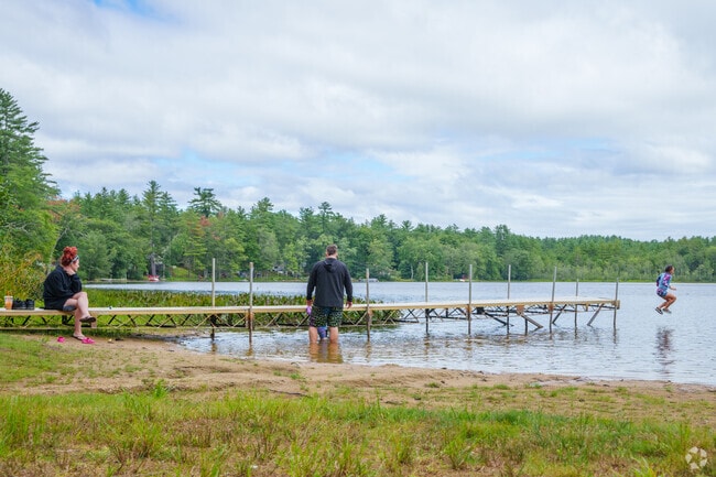 Take a run along the dock and jump into Sandogardy Pond at Glines Park in Northfield.