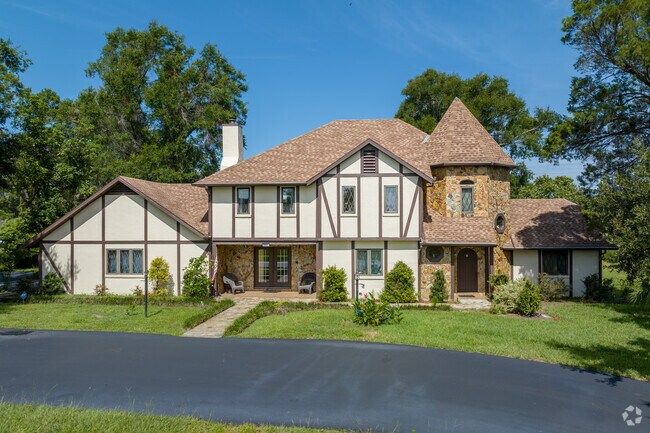 Even out in the more rural area of Plant a large Tudor home can be found.