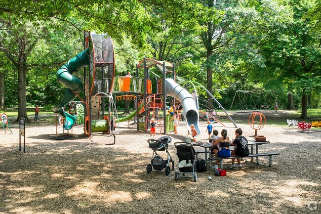 Kids love to play at the playground at Highbanks Metropark.