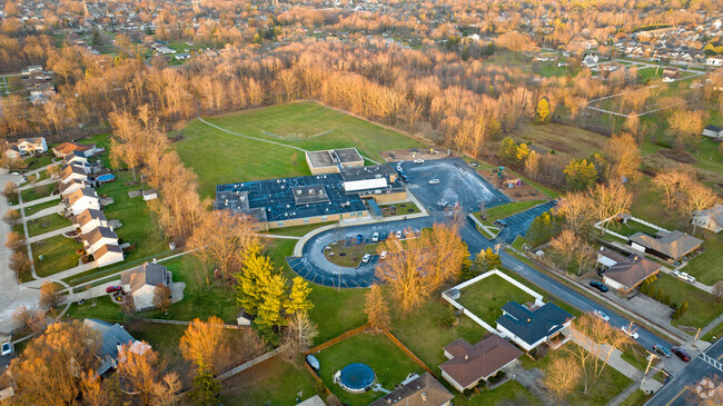 Aerial view of Whitney Elementary School facing south-west.