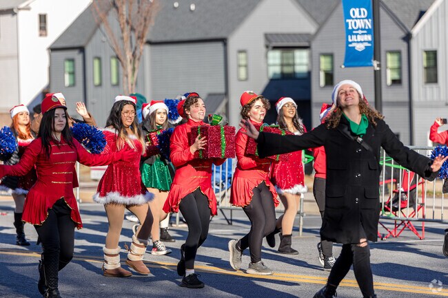 These dancers show off their Christmas cheer during the Lilburn Christmas Parade.