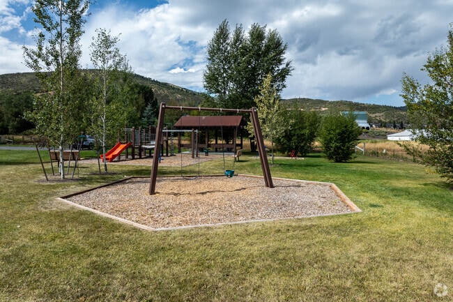 Trees are peppered throughout the Ranch Place Park.