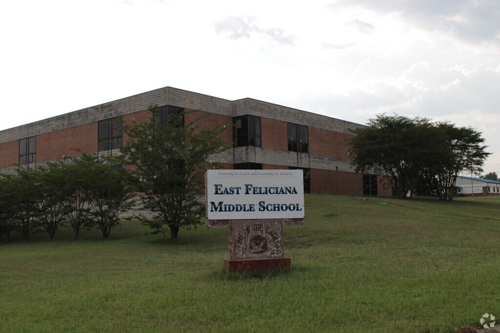 East Feliciana Middle School signage in the East Feliciana Parish neighborhood.