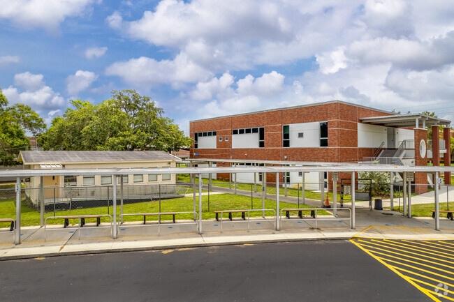 Additional classrooms taught in separate buildings outside the North Shore Elementary School.
