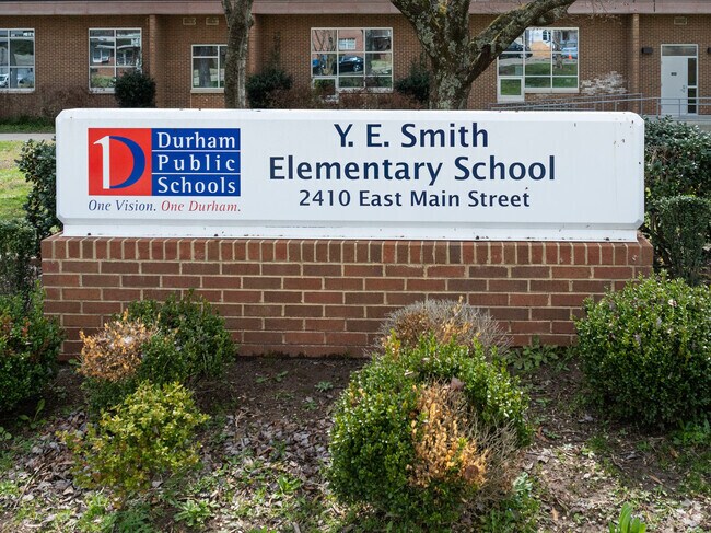 In East Durham local students can expect to attend schools like Y.E. Smith Elementary.