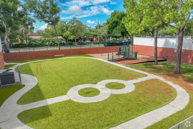 Temple Terrace Elementary School courtyards allow kids to play on the playground during recess.