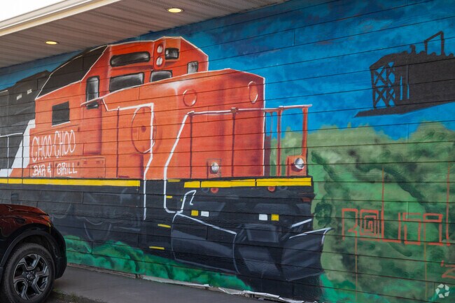 Allouez-Itasca has strong historic ties to the railroad industry as shown proudly in this mural.