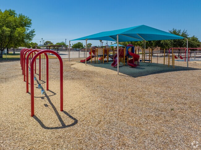 Vista Peak School students can enjoy the shaded playground during recess.
