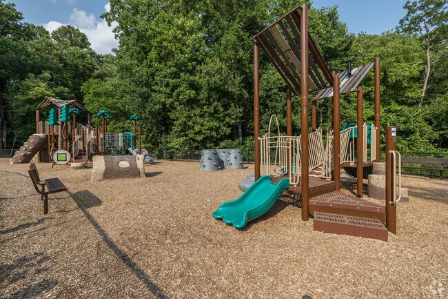 Hidden Pond Park  in West Springfield has a large play area for children to run around.