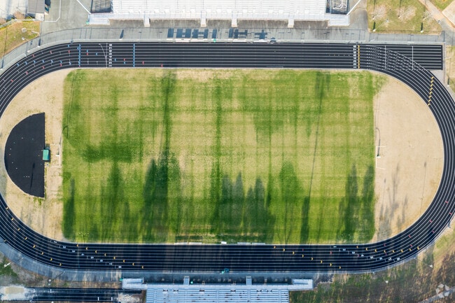An aerial view of Clover Hill High School.