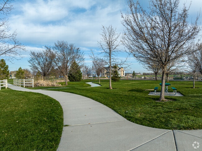 Walking trails line 700 North Rock Climbing Playground.