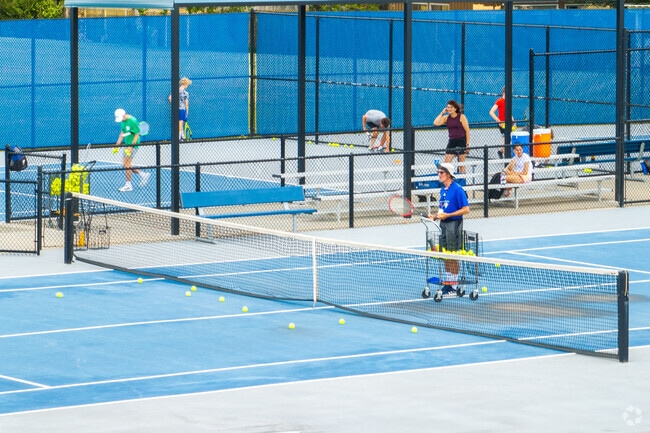 Practice your tennis skills at the Kaupan Mt. Carmel School tennis courts near Vickridge.