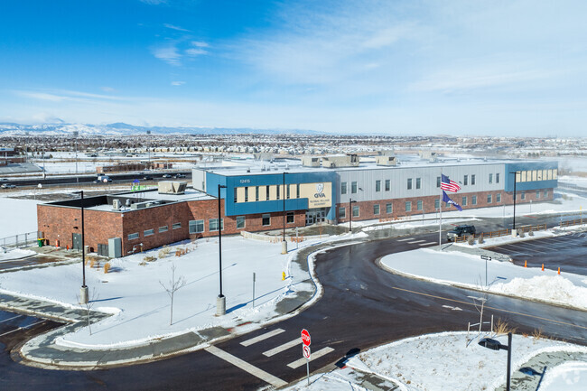 The main building at Global Village Academy in Northglenn, Colorado.
