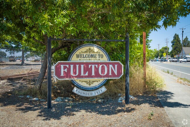 Fulton, in California, founded in 1871 is a small town with many vineyards and the local airport