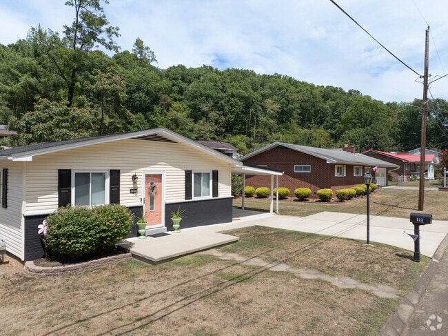 This street of homes in Cross Lanes features a wide variety of designs.