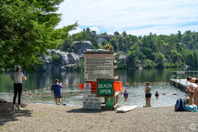 Lifeguards keep swimmers safe at Minnewaska State Park Preserve just east of Napanoch.
