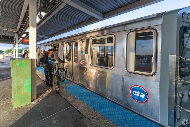 The Pulaski Orange Line stop connects West Elsdon to downtown Chicago and Midway Airport.