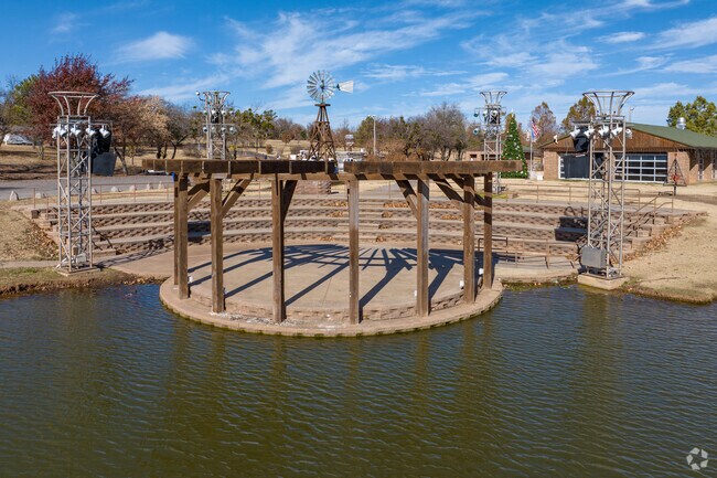 See a play at Harrah lakeside small amphitheater.