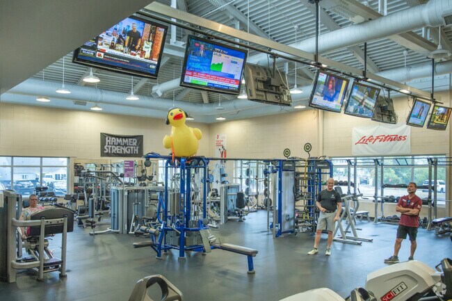 Some locals head to the YMCA, near Myrtlewood, to get a workout.
