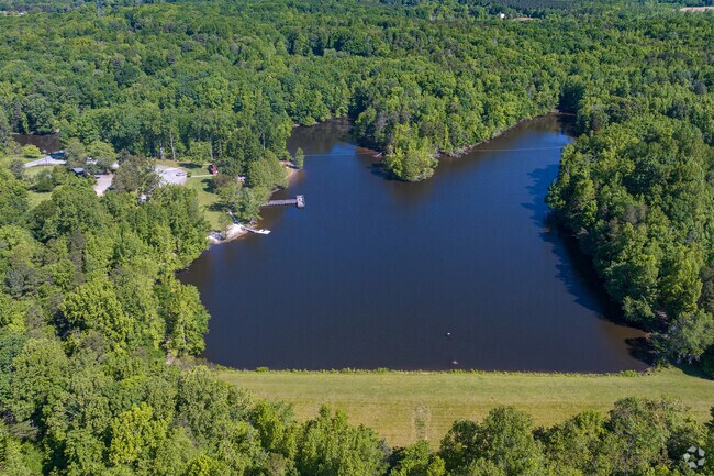 In the midst of the Hagan-Stone Park, is a crystal-clear lake enjoyed by Steeple Chase locals.