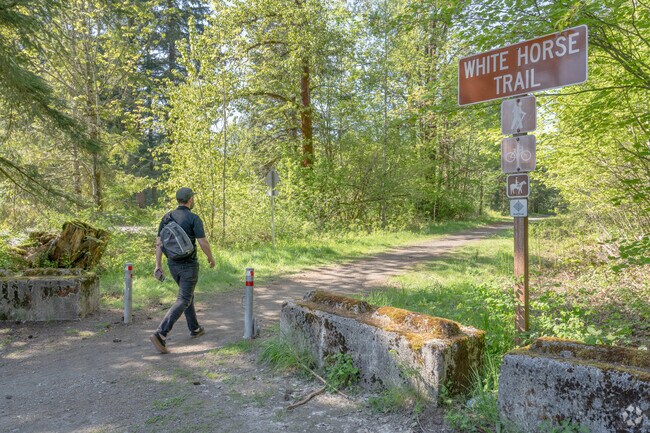 Go for an afternoon hike surrounded by nature at the Whitehorse Trailhead near Swede Heaven.
