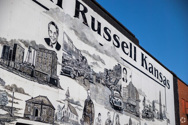 Murals by local artists add color to Cecil Bricker Park in Russell.