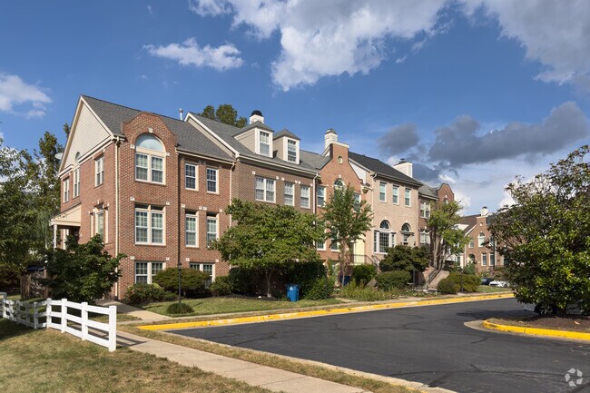 A charming neighborhood of brick townhomes in Sully Station.