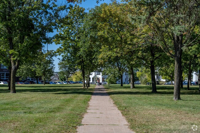 University Park has a walking path running through it