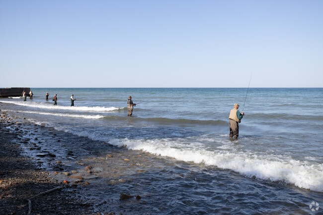 Fishermen enjoy the day at Avonia Beach near Frontier.