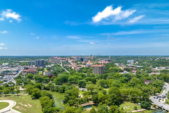 San Marcos offers a small-town feel near Austin and San Antonio.
