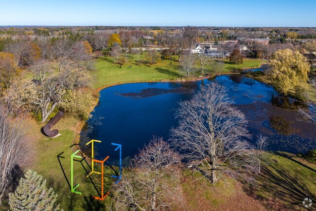 Take a walk around the pond and become enrapt by the art at the Lynden Sculpture Gardens in River Hills.