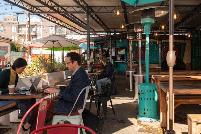 Do some work and enjoy cup of coffee at Spoke Bicycle Café in Elysian Valley.