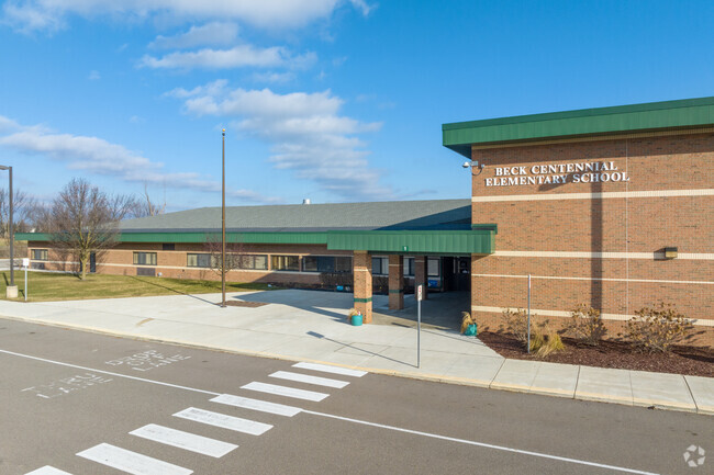 Entrance at Beck Centennial Elementary School.