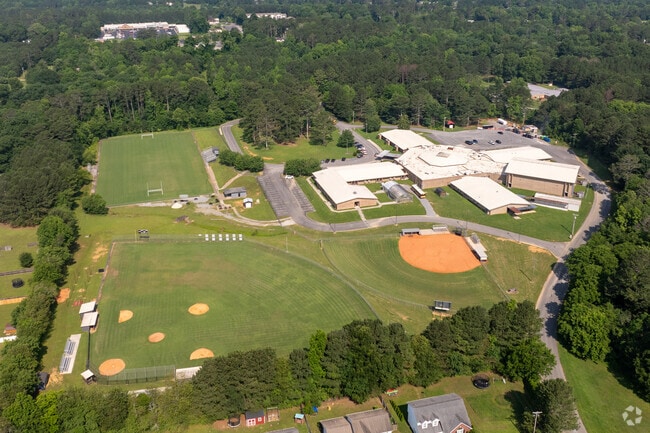 Full campus of Lafayette Middle School in Lafayette, Georgia.