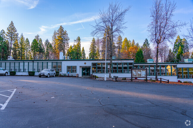 Sun rises over a peaceful Foresthill Elementary School.