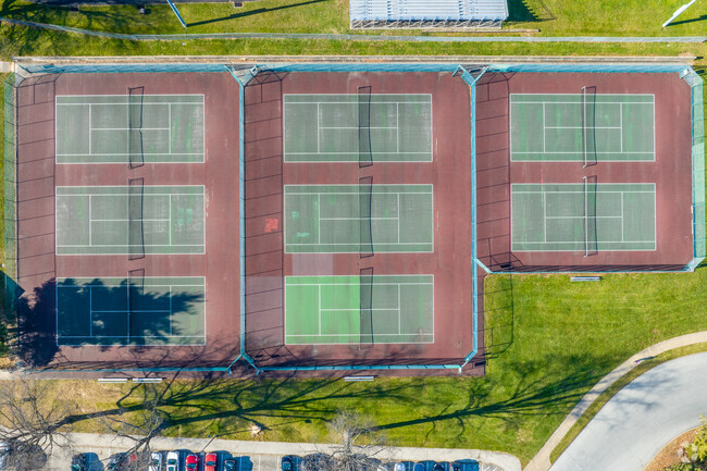Cheltenham High School has a large cluster of tennis courts.