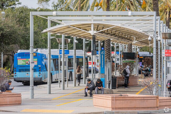 Centralized access at the Linfield Oaks bus center.