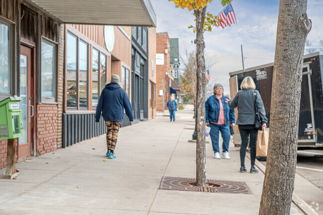 Wide sidewalks can be found along many of the streets in Baldwin.